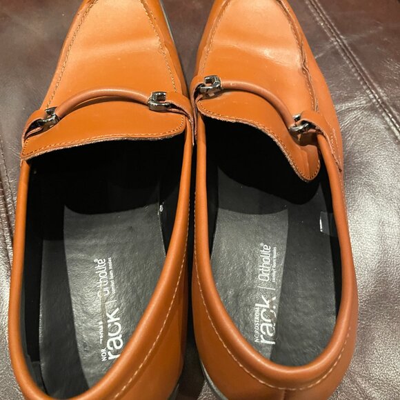 Nordstrom Rack Men’s Tan Leather Slip On Shoes Size 12 - Picture 3 of 6